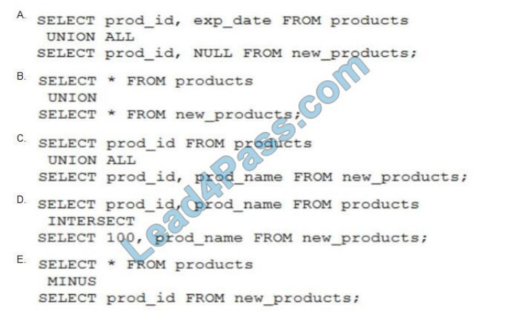 leads4pass 1z0-071 exam questions q7-1