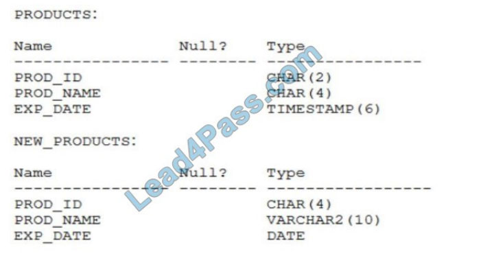 lead4pass 1z0-071 exam questions q7