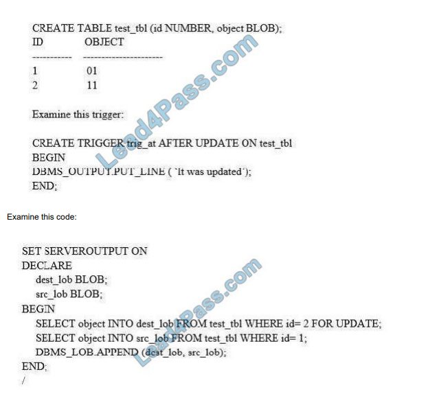 [2021.1] lead4pass 1z0-148 practice test q6